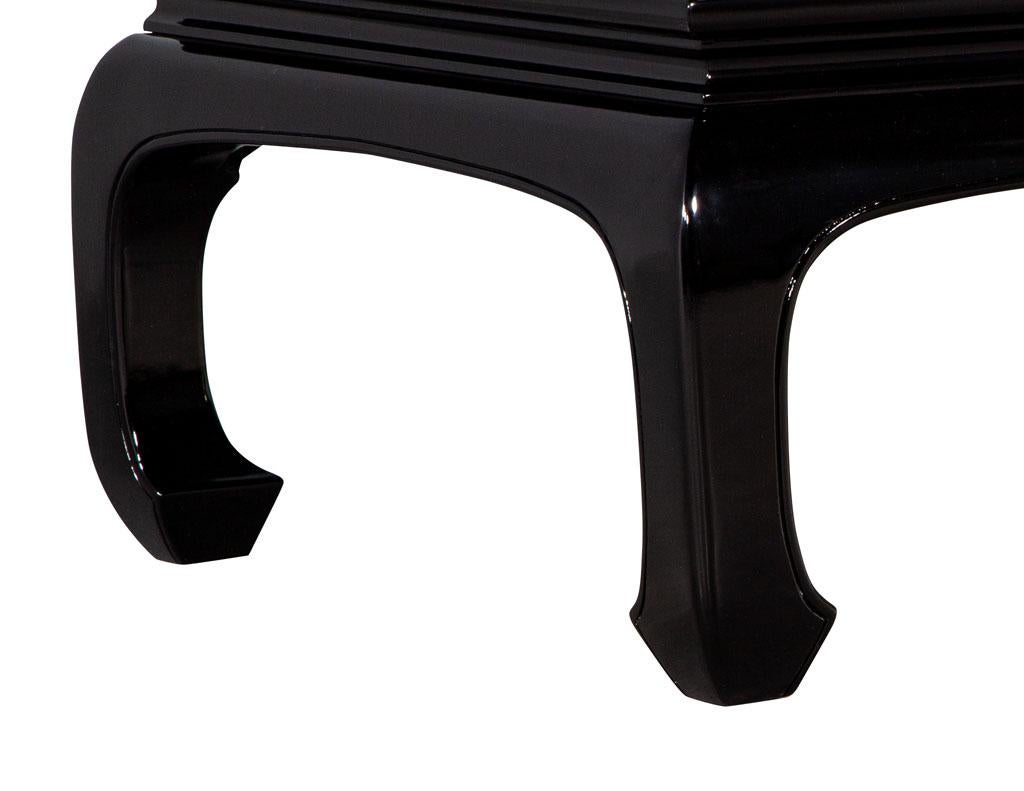 Contemporary Black High Gloss Polished Coffee Table For Sale