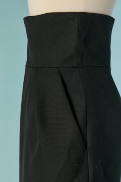 Black high waisted wool and silk skirt ALEXANDRE VAUTHIER