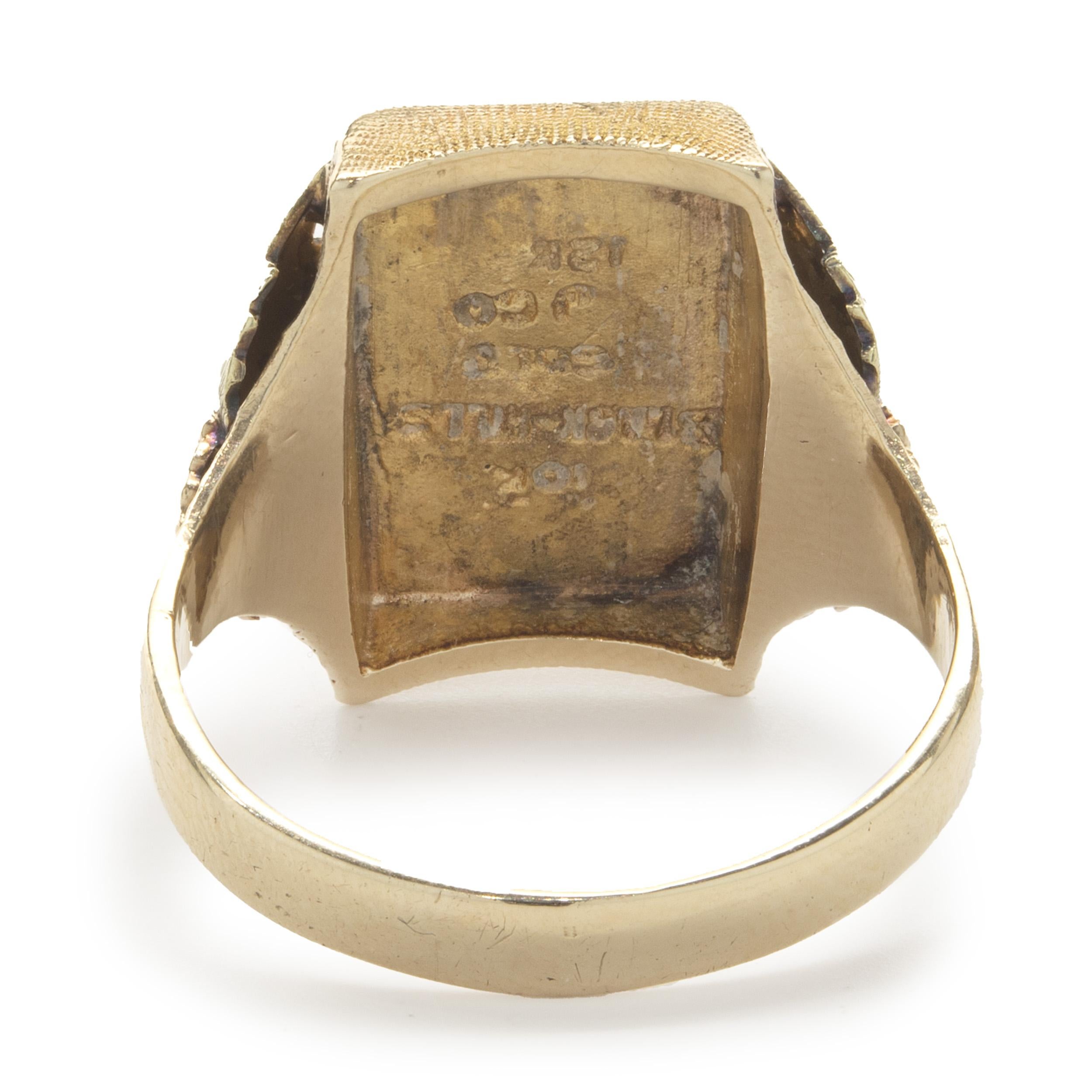 vintage black hills gold mens rings