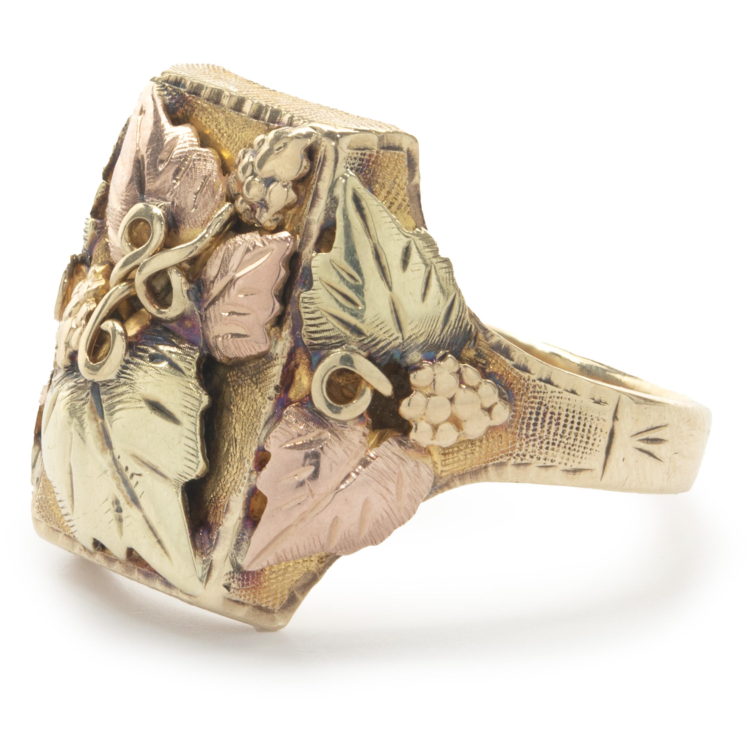 vintage black hills gold rings