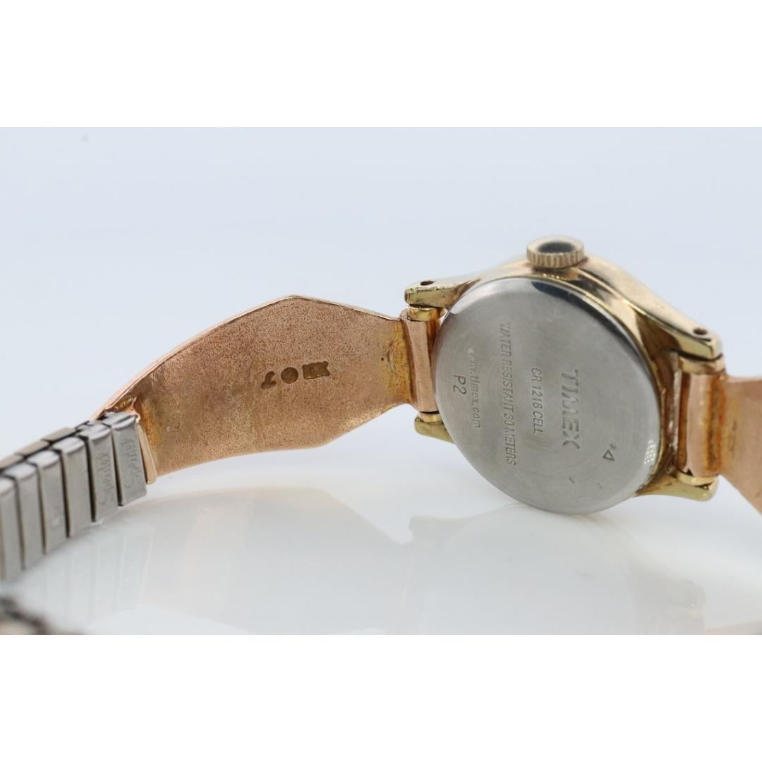 Black Hills Gold 10k Lug Tips with Speidel Band. TIMEX Ladies WR 30M Quartz For Sale 3