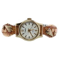 Black Hills Gold 10k Lug Tips with Speidel Band. TIMEX Ladies WR 30M Quartz