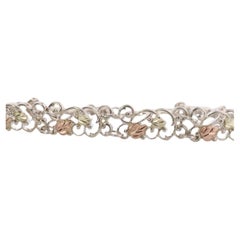 Black Hills Gold Bracelet. STERLING SILVER with 10k Multi-Tone Black Hills Gold