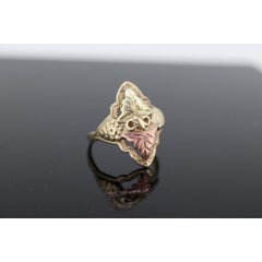Black Hills Gold Marquise shaped Ring. FREE RESIZE. 10k Multi-Tone Black Hills