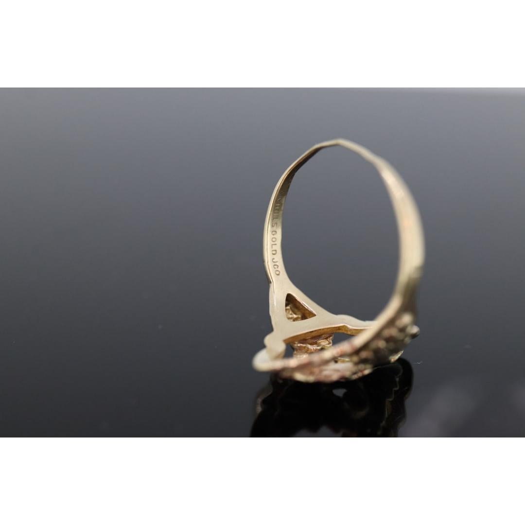 Black Hills Gold Marquise shaped Ring. FREE RESIZE. 10k Multi-Tone Black Hills For Sale 3