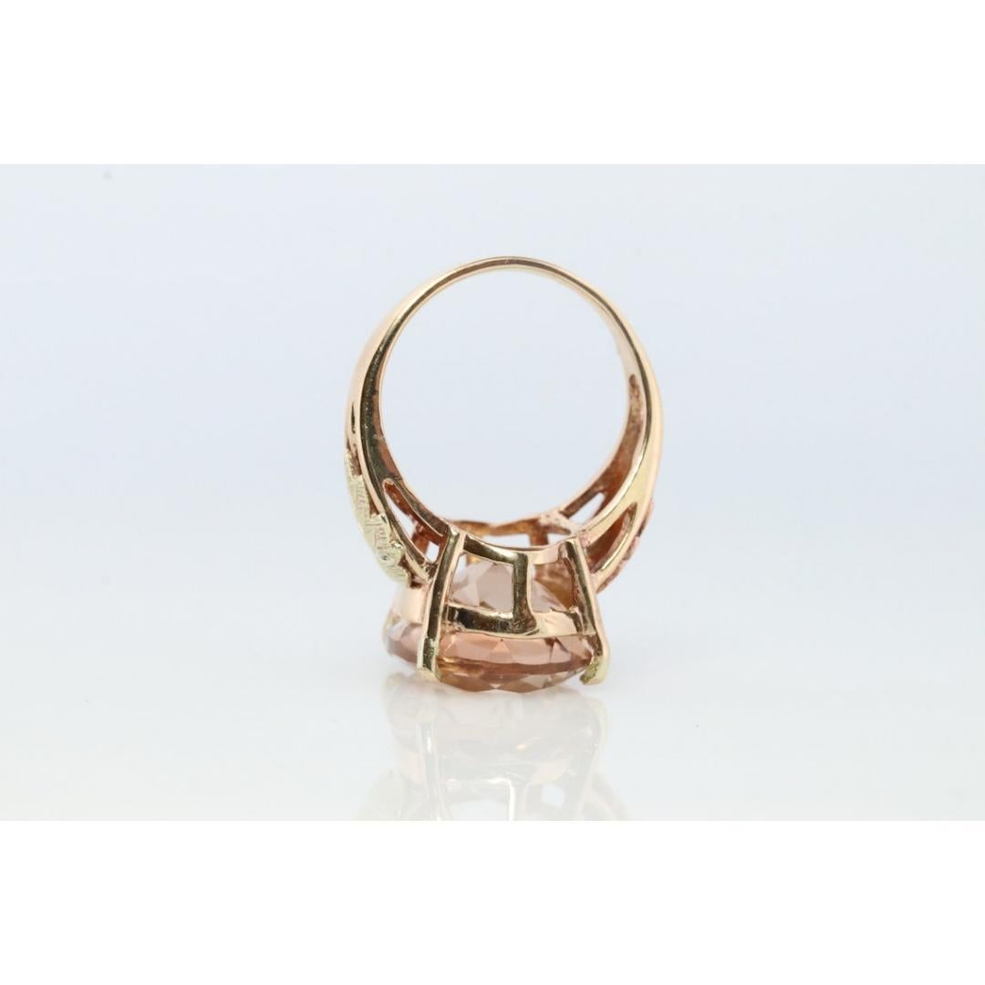 Black Hills Gold Ring. 10k 12k Natural Imperial Topaz Multi-Tone Black Hills In Good Condition For Sale In Port Charlotte, FL
