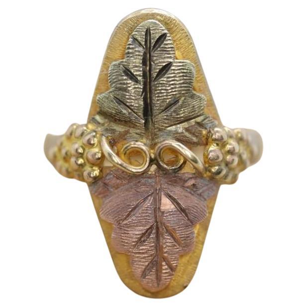 Black Hills Gold Ring. 10k Multi-Tone Black Hills Gold Filigree Ring.