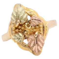 Black Hills Gold Ring. Marquise 10k Multi-Tone Black Hills Gold Statement Ring.