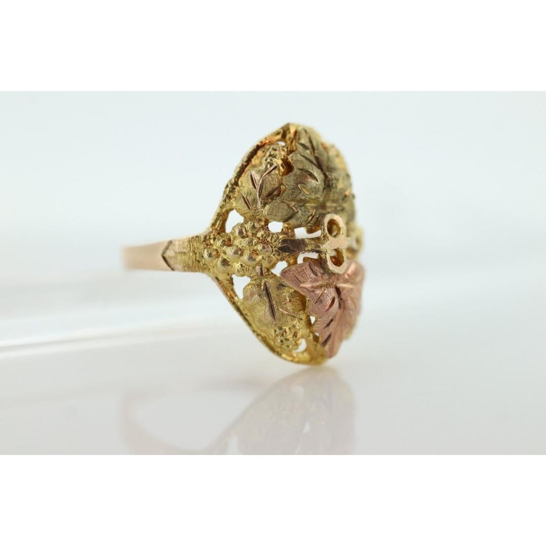 Black Hills Gold Statement ring. 10k Multi-Tone Black Hills Gold Multi Color For Sale 4
