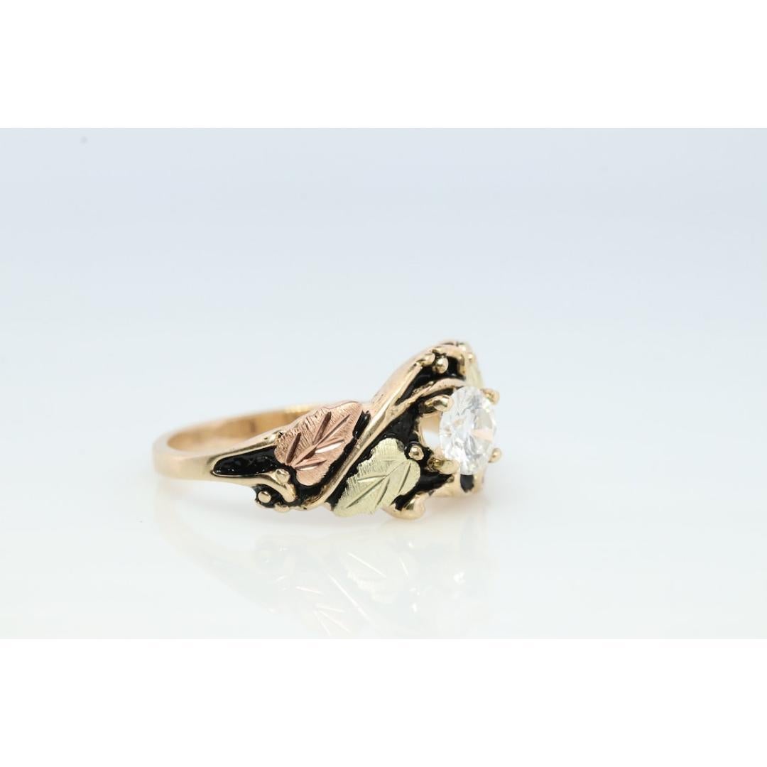 Anillo de Diamantes Vintage de Oro de Black Hills. Anillo solitario de diamantes de 1/2 ct. 10k en Bueno estado para la venta en Port Charlotte, FL