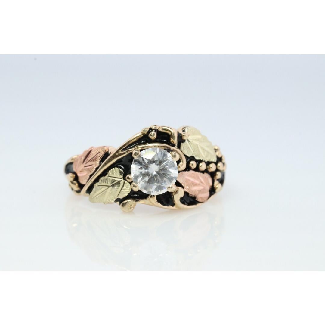 Anillo de Diamantes Vintage de Oro de Black Hills. Anillo solitario de diamantes de 1/2 ct. 10k en venta 3