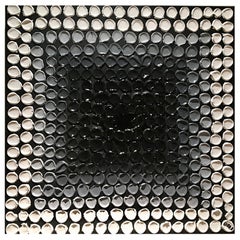 Painting Black Hole 6 by Liora Textured Square Abstract Canvas Contemporary