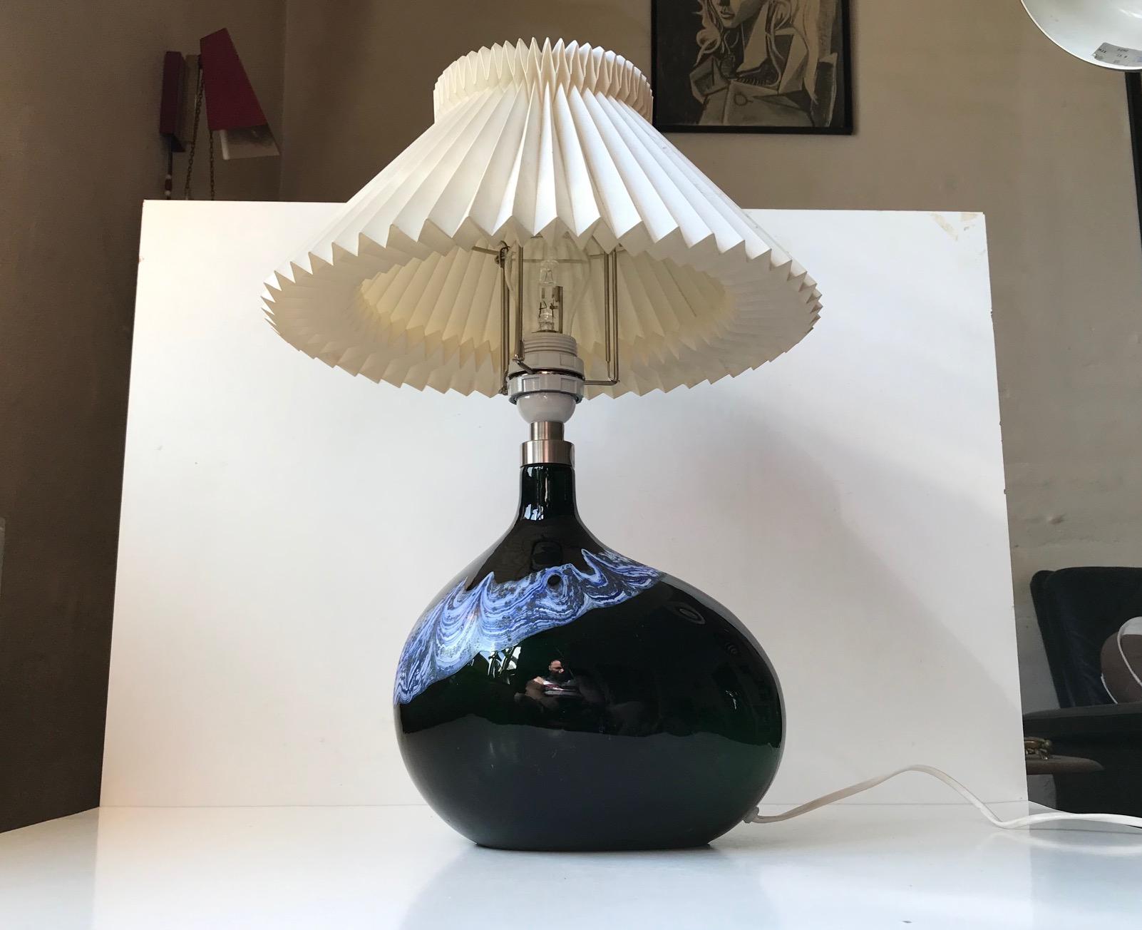 Mid-Century Modern Black Holmegaard Table Lamp 'Art Asymmetrical' by Michael Bang, Denmark, 1970s For Sale