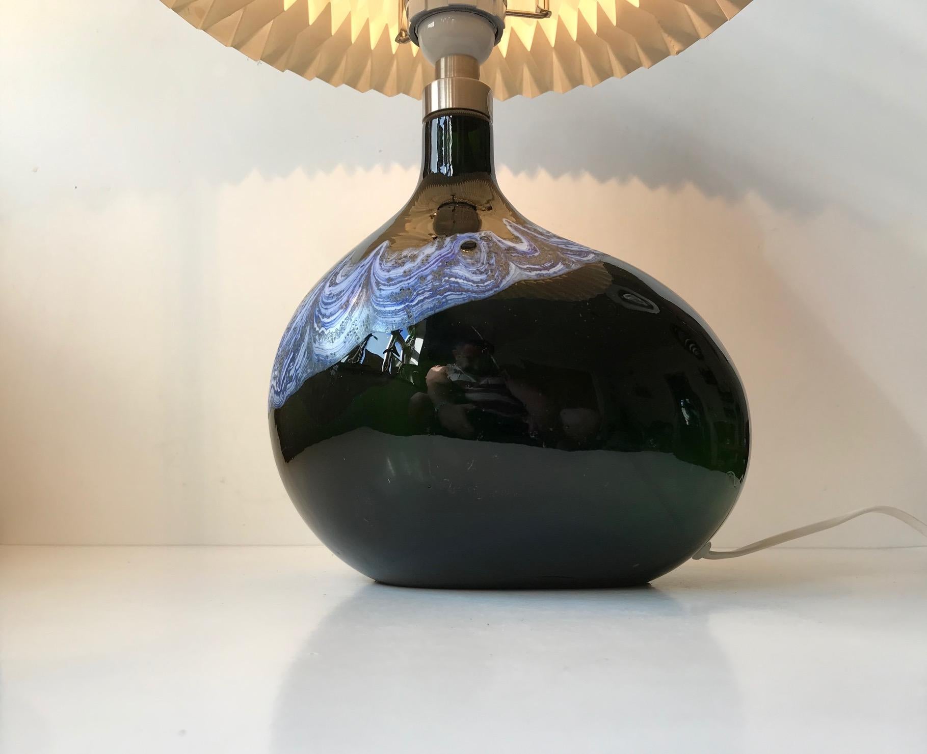 Late 20th Century Black Holmegaard Table Lamp 'Art Asymmetrical' by Michael Bang, Denmark, 1970s For Sale