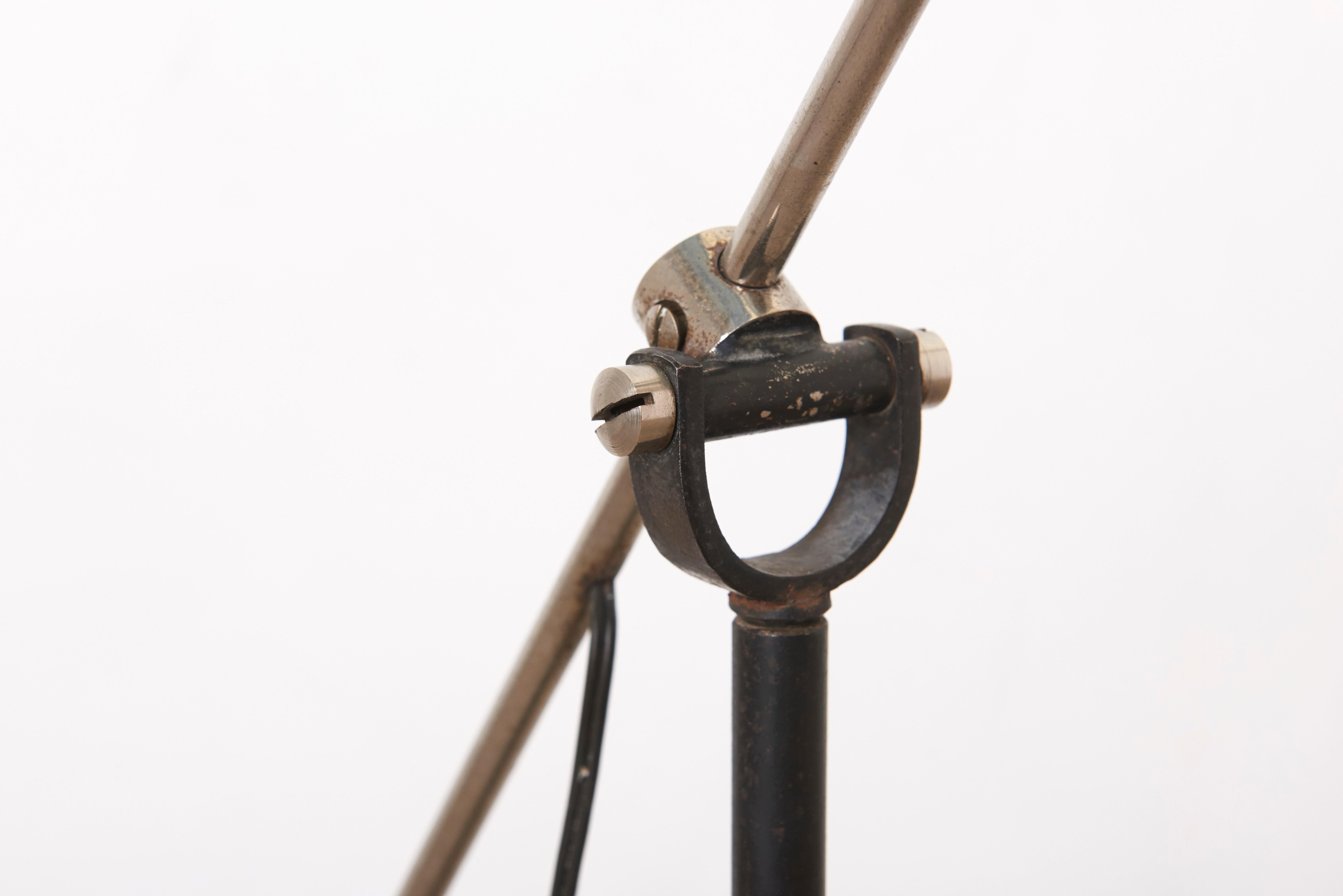 Chrome Black Hoogervorst Rare Counter Balance Floor Lamp for Anvia 1950s Netherlands