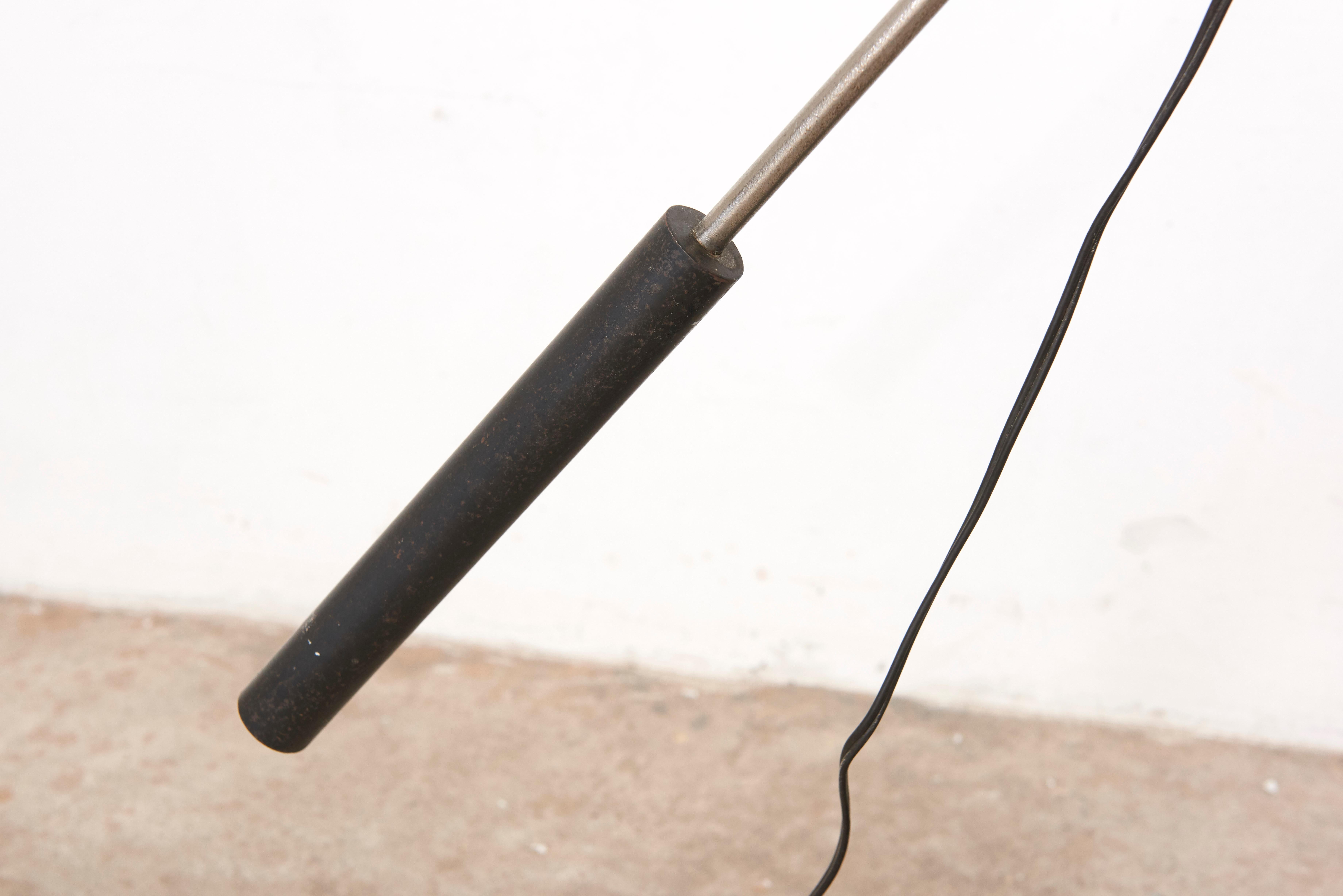 Black Hoogervorst Rare Counter Balance Floor Lamp for Anvia 1950s Netherlands 1