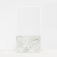 Unique Black or White Glass & Natural Marble Table Lamp Horizon by Carlos Aucejo