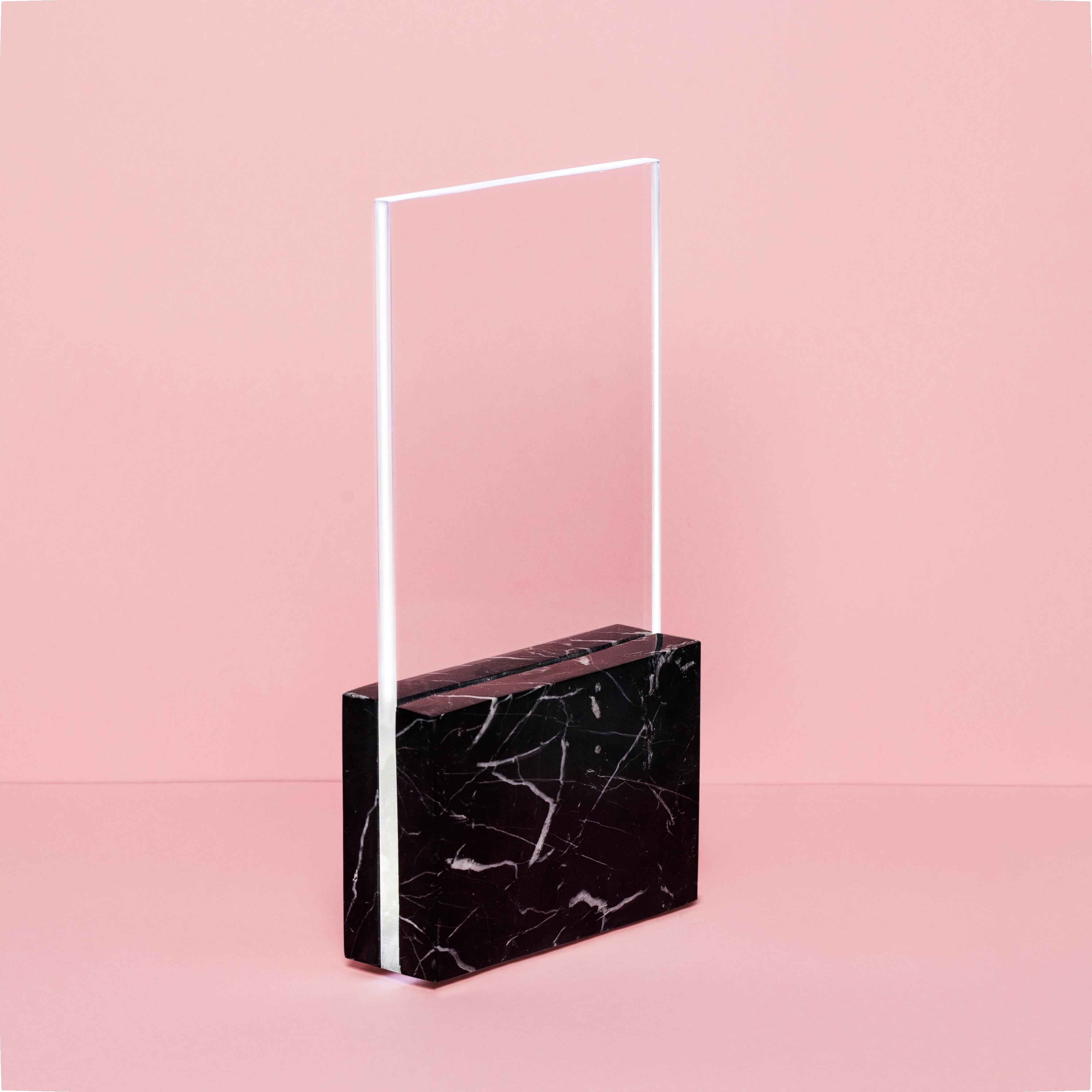 Lampe de table Horizon noir, verre et marbre par Carlos Aucejo Neuf - En vente à Geneve, CH
