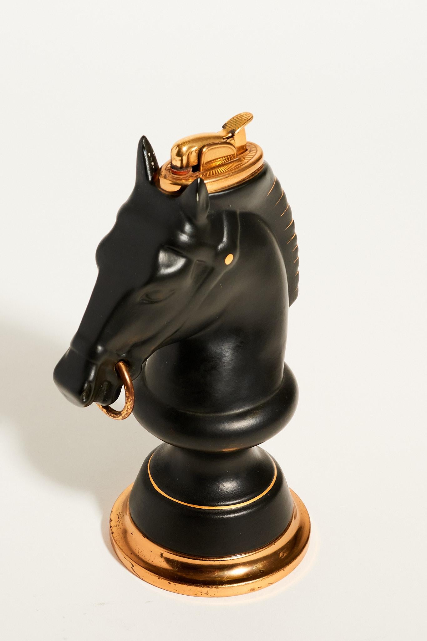 Black Horse Head Lighter In Good Condition In New York, NY