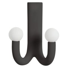 Black Hotel Light 07 Sand Sculptural and Nylon Wall Lamp by Hot Wire Extensions