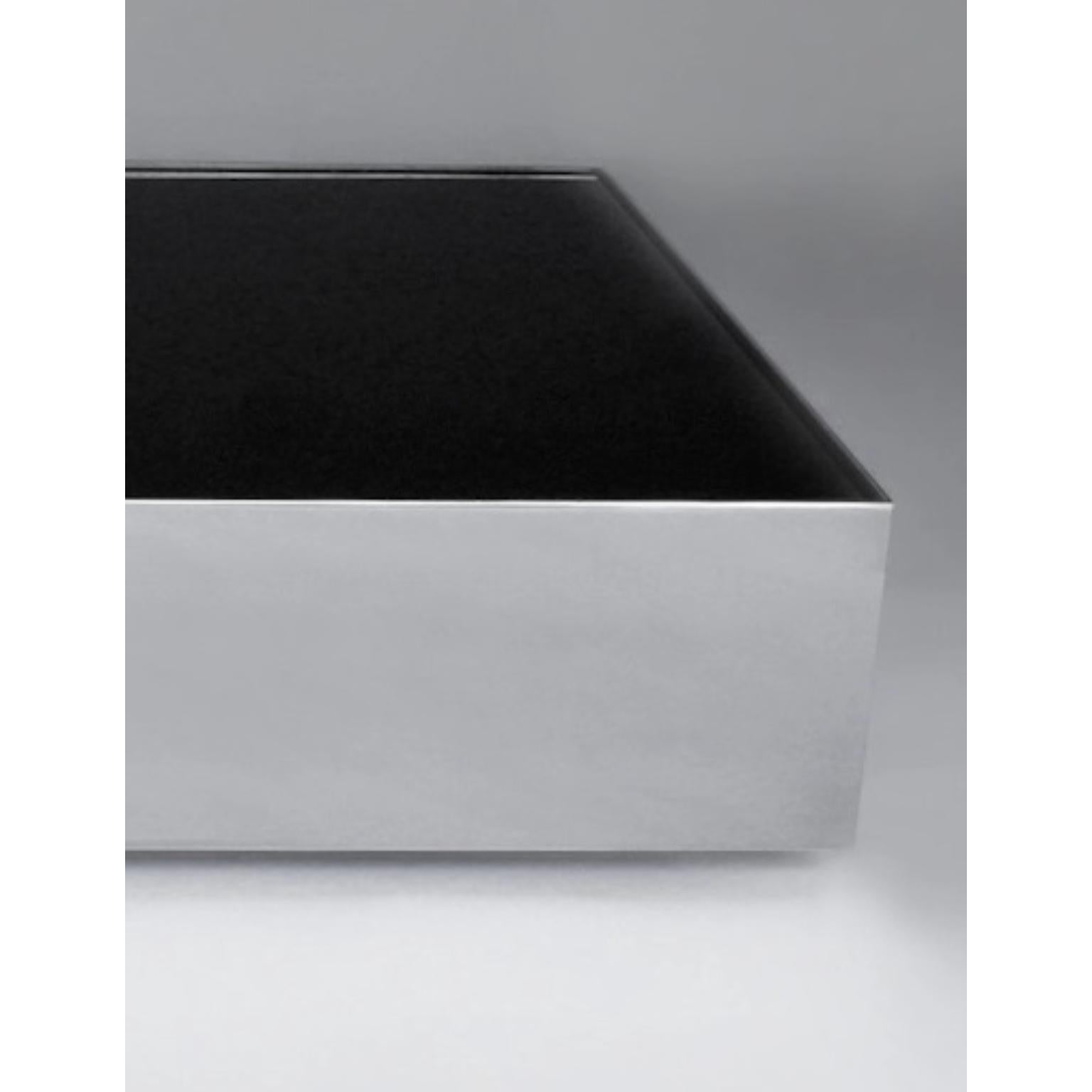 Américain Table basse à glace noire par Phase Design en vente