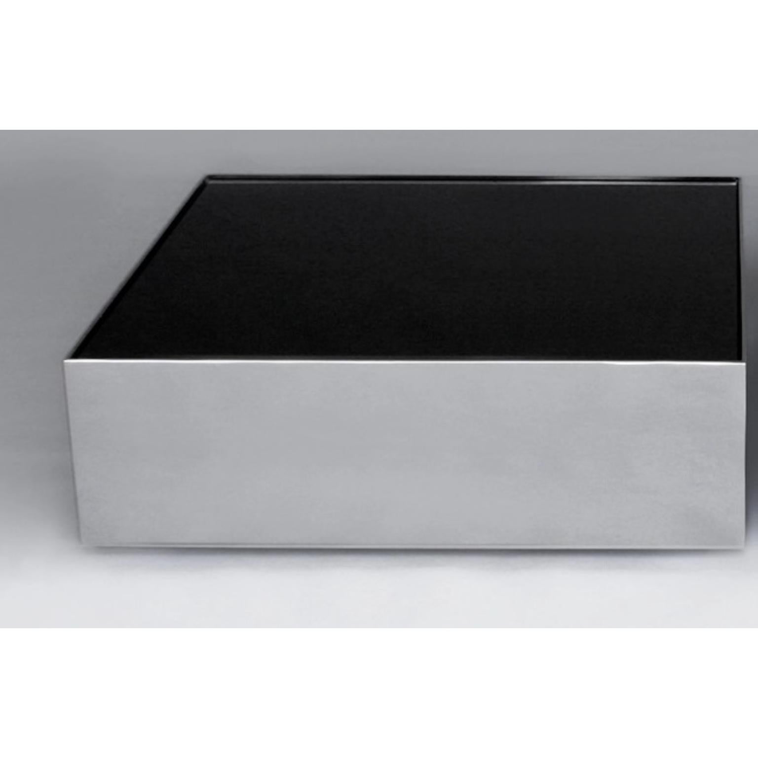 Polished Black Ice Coffee Table by Phase Design For Sale