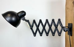 Black Industrial Bauhaus Scissor Wall Lamp from Kaiser Idell, 1930s
