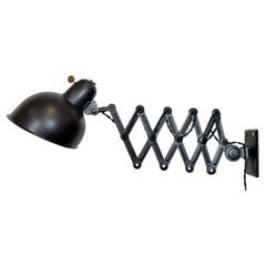 Black Industrial Bauhaus Scissor Wall Lamp from Kaiser Idell, 1930s