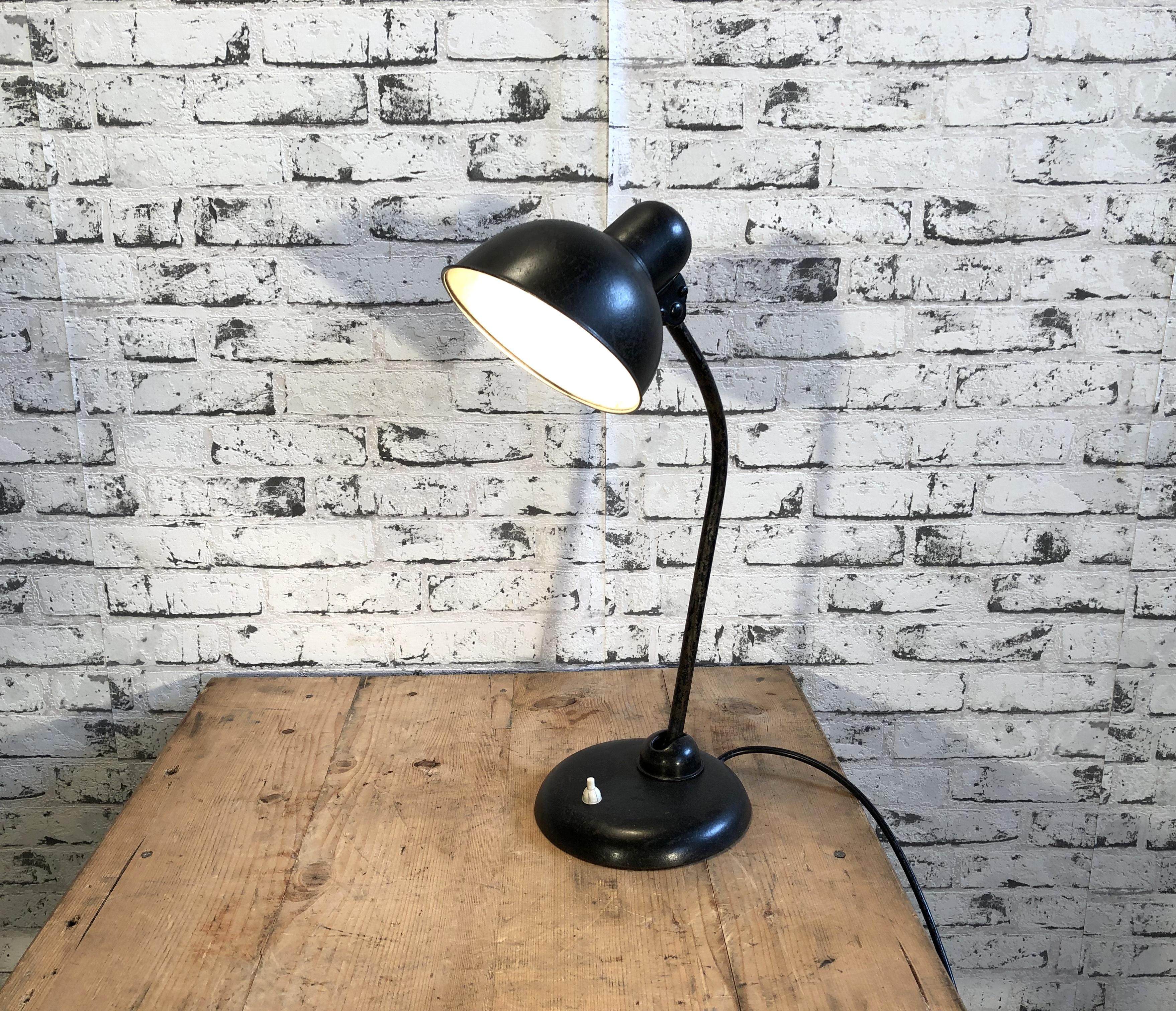 Black Industrial Bauhaus Table Lamp, 1930s 4