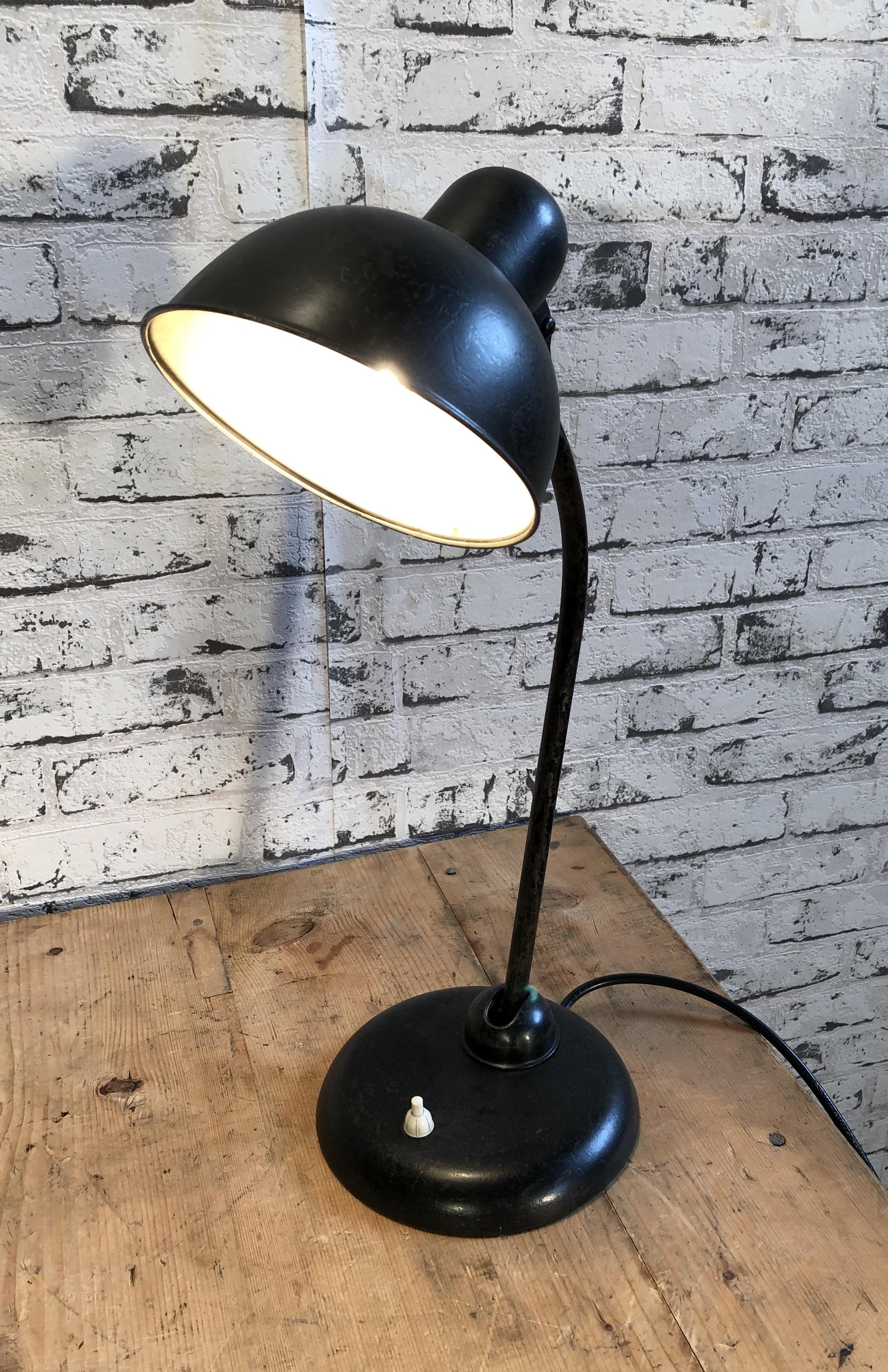 Black Industrial Bauhaus Table Lamp, 1930s 5