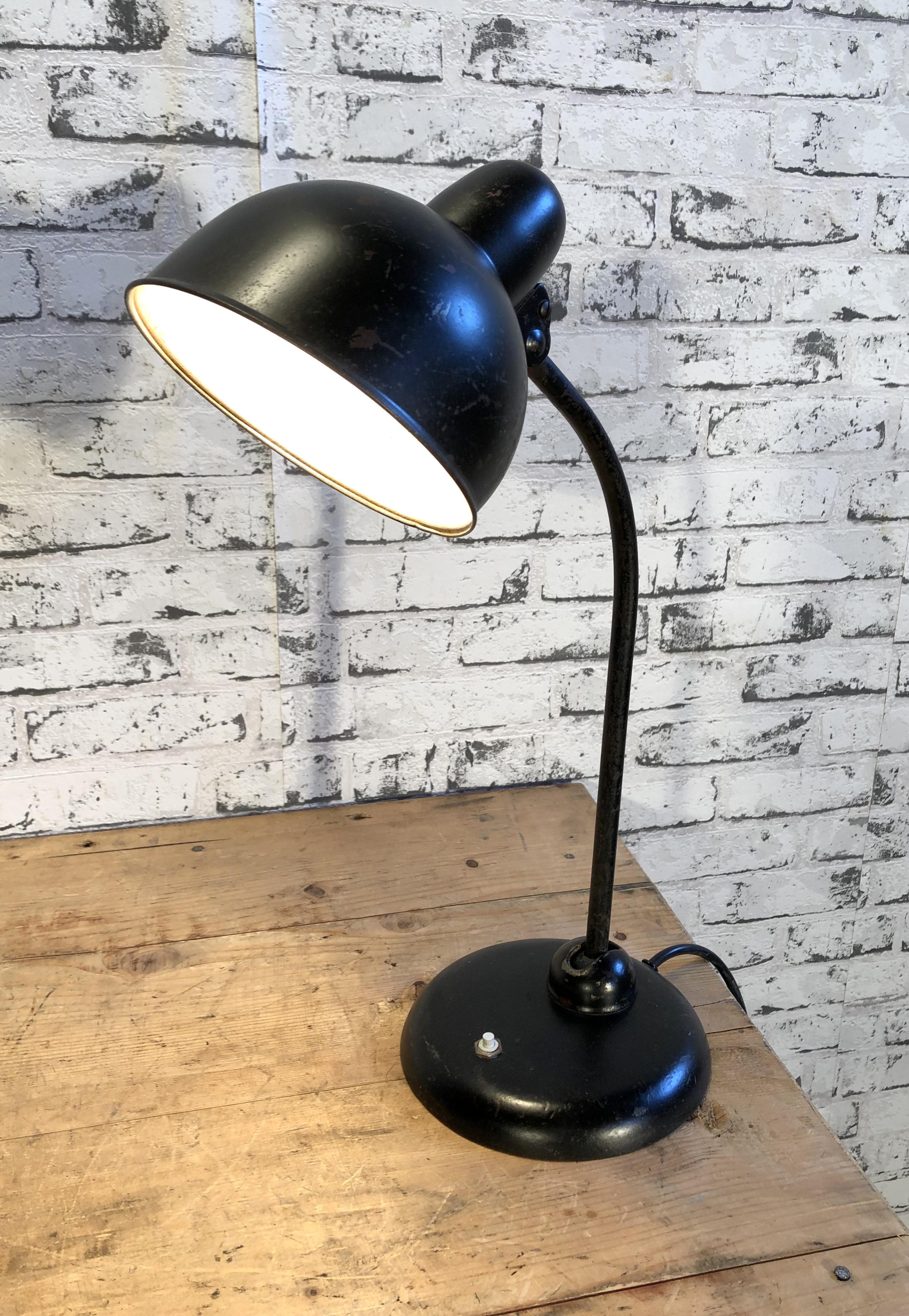 Black Industrial Bauhaus Table Lamp, 1930s 3