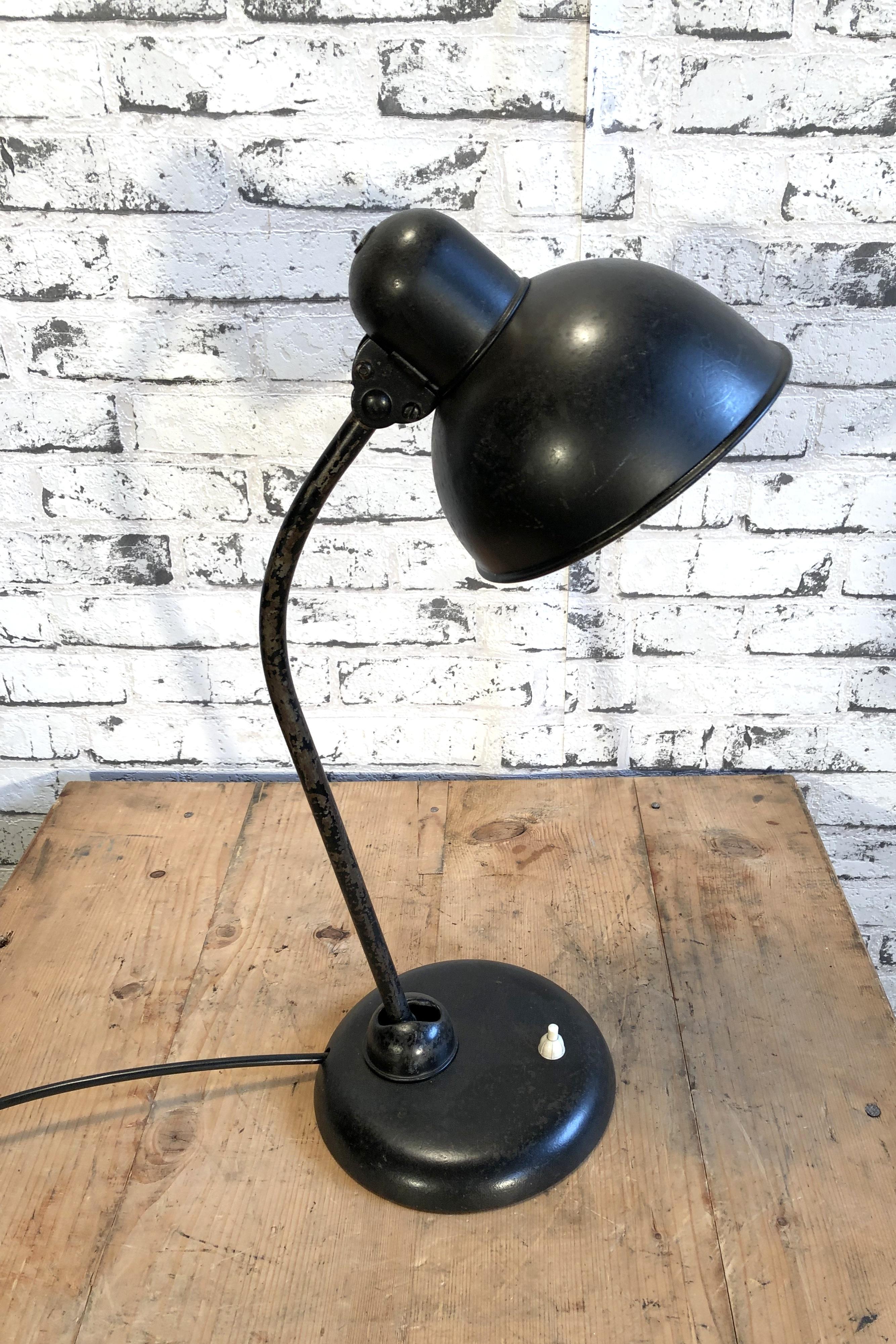 20th Century Black Industrial Bauhaus Table Lamp, 1930s