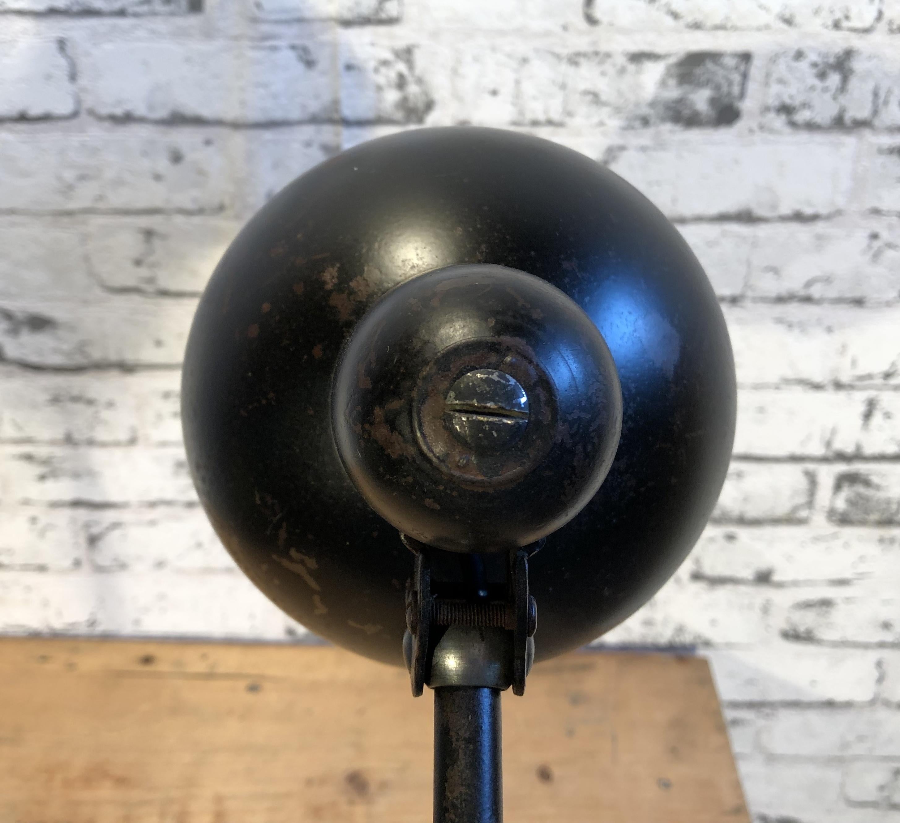 Lacquered Black Industrial Bauhaus Table Lamp, 1930s