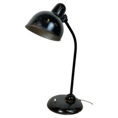 Lámpara de mesa industrial Bauhaus negra, años 30