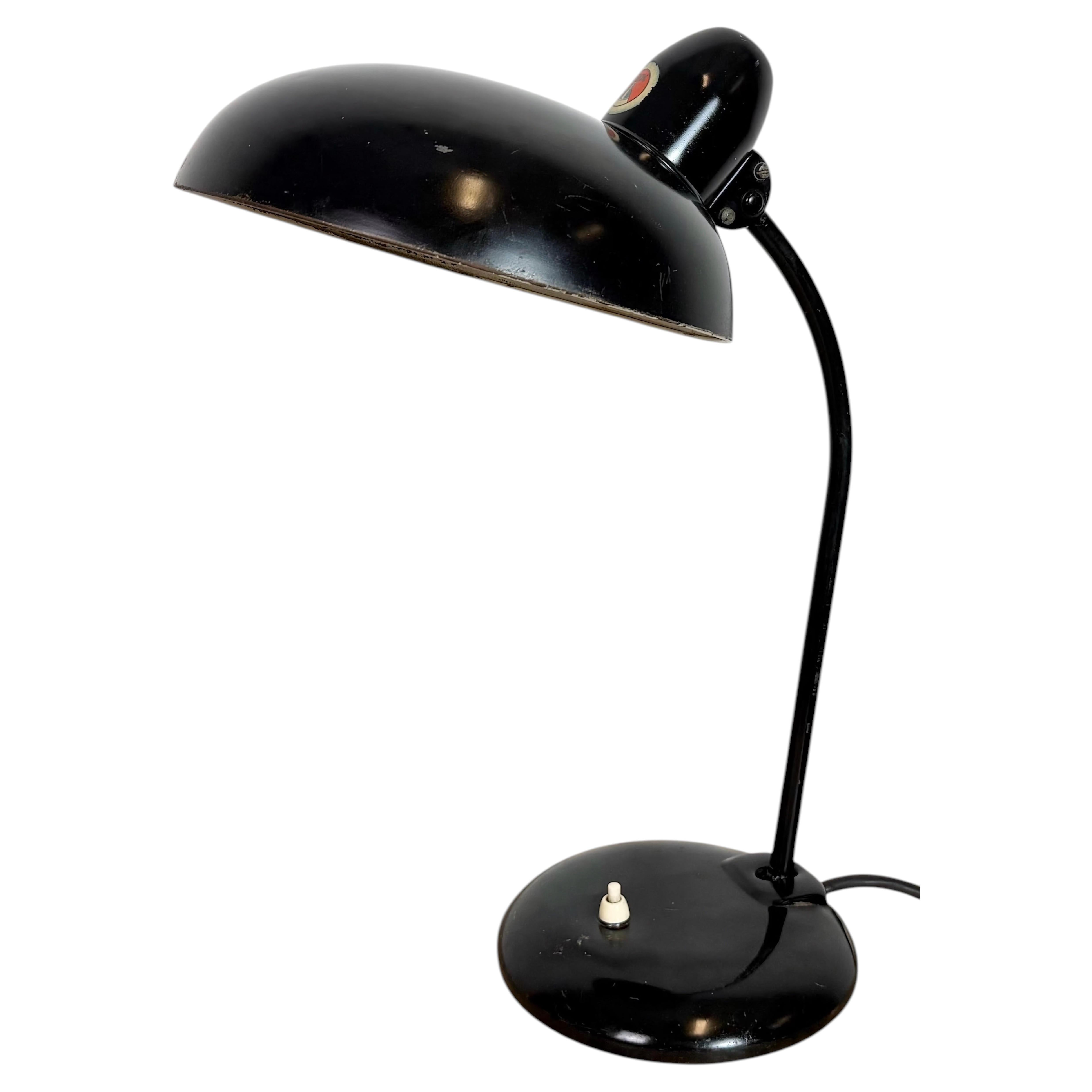 Black Industrial Bauhaus Table Lamp from Escolux, 1930s