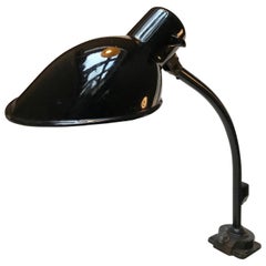 Lampada da tavolo o da parete industriale Bauhaus nera di Marianne Brandt, Kandem, anni '30