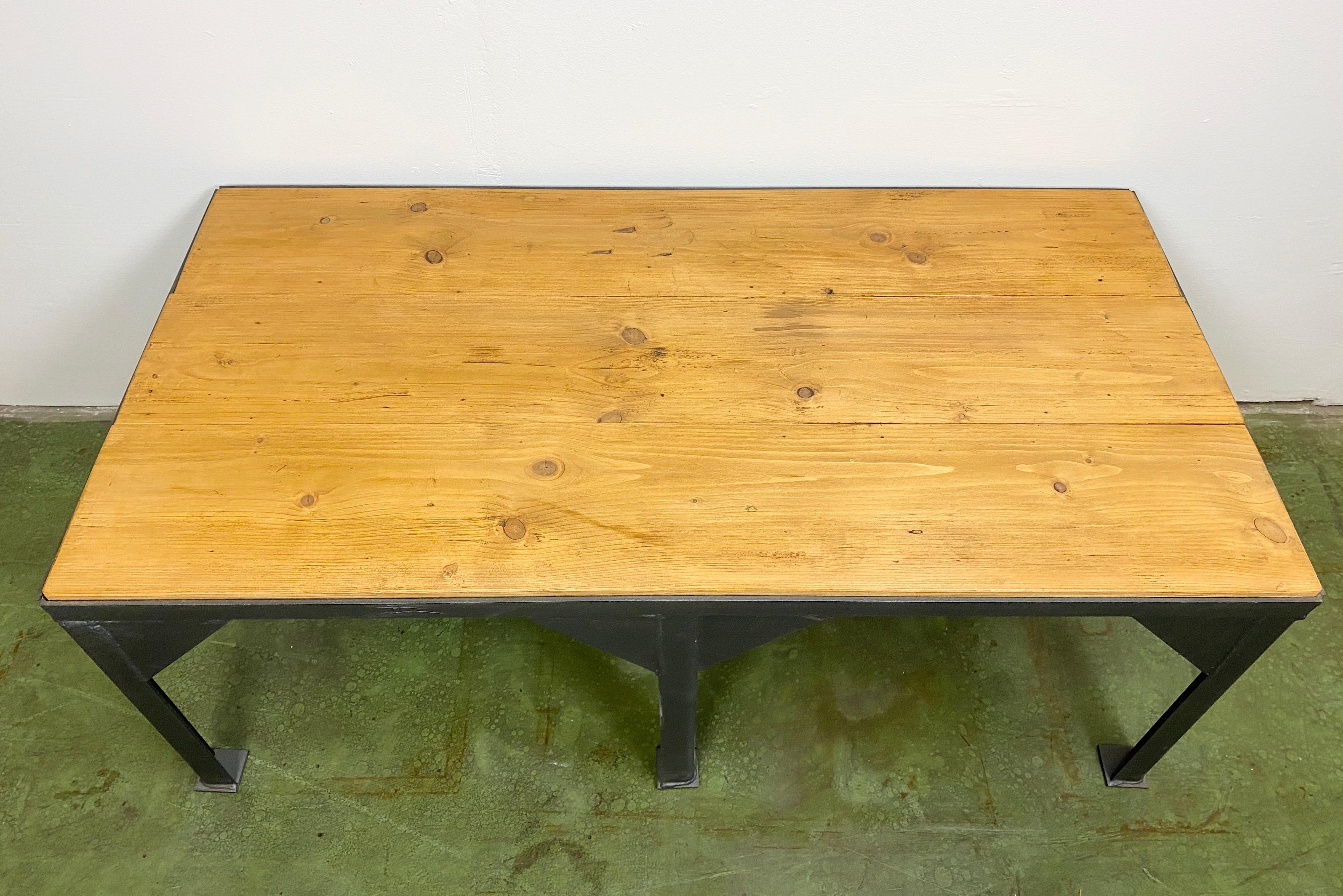 Painted Black Industrial Coffee Table, 1970s For Sale