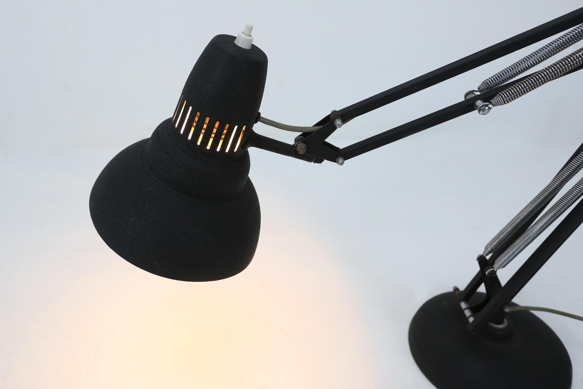 Mid-20th Century Black Industrial Desk Lamp 1930's For Sale
