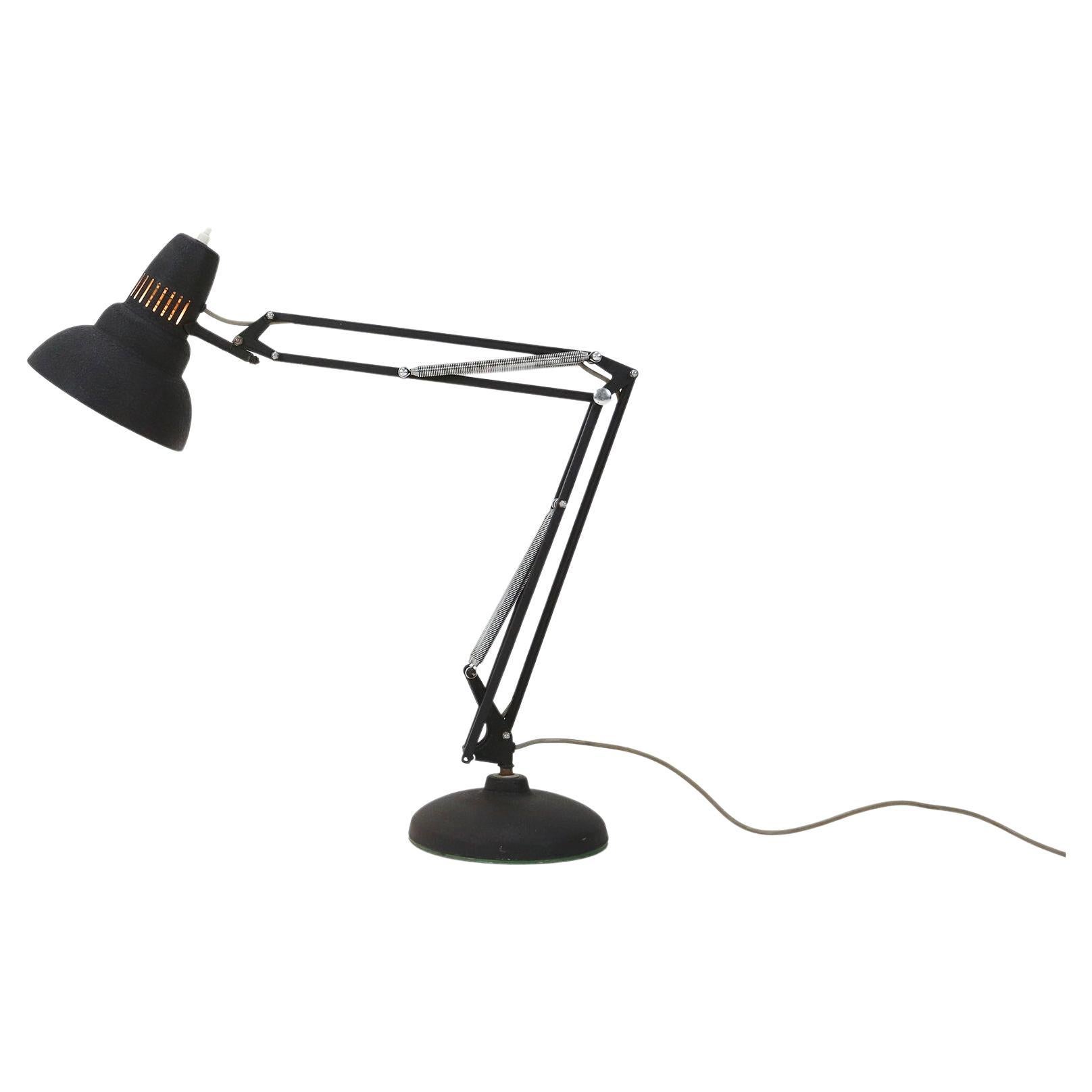 Black Industrial Desk Lamp 1930's For Sale