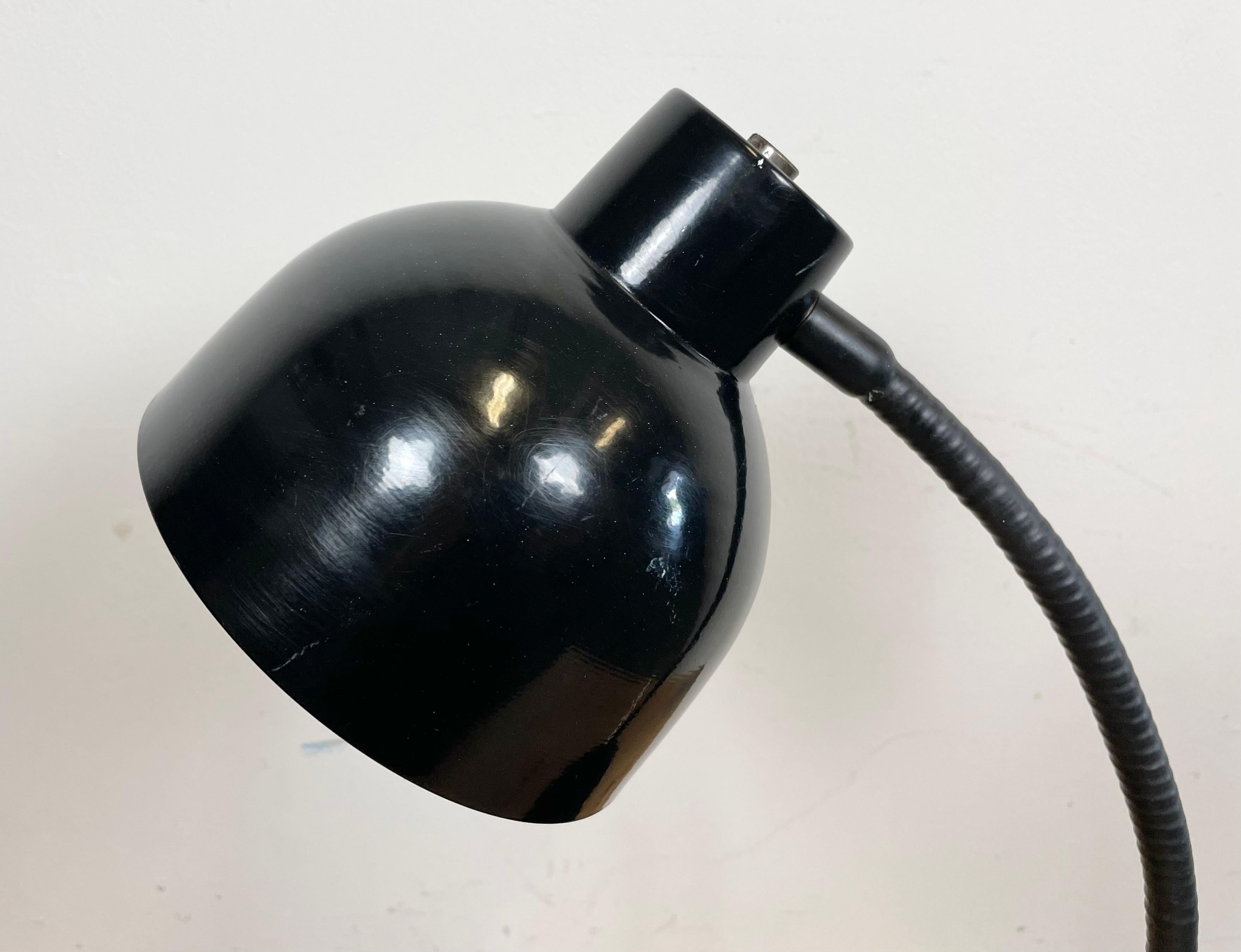 20th Century Black Industrial Gooseneck Table Lamp, 1960s For Sale