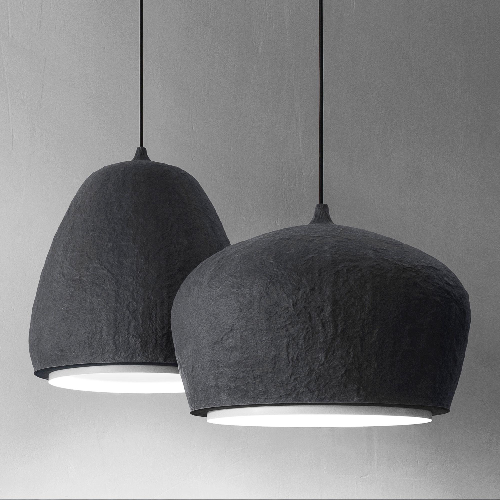 Lithuanian Black Industrial Light, Minimalist Pendant Lamp by Donatas Žukauskas In Stock For Sale