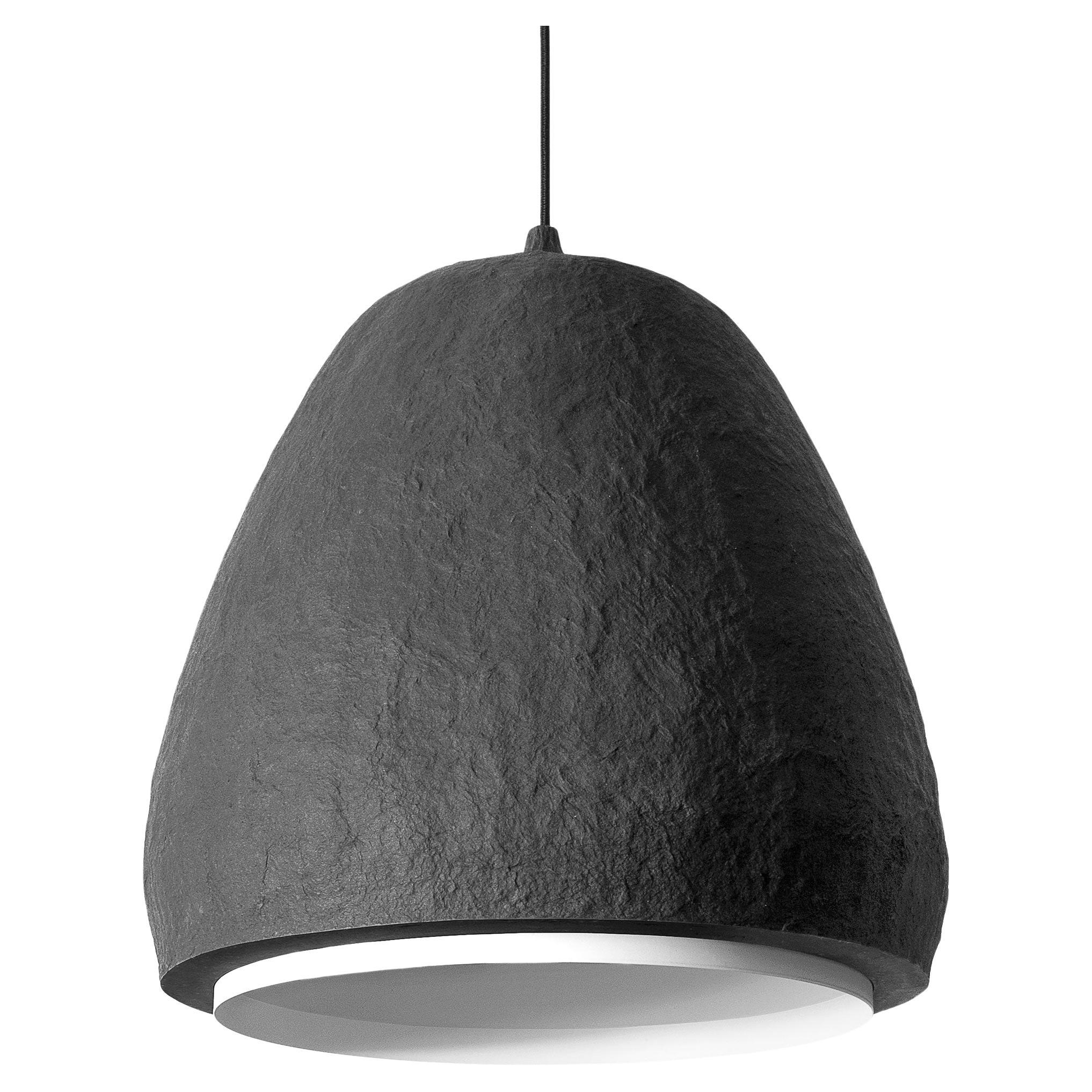 Black Industrial Light, Minimalist Pendant Lamp by Donatas Žukauskas In Stock