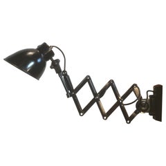 Black Industrial Scissor Wall Lamp, 1960s