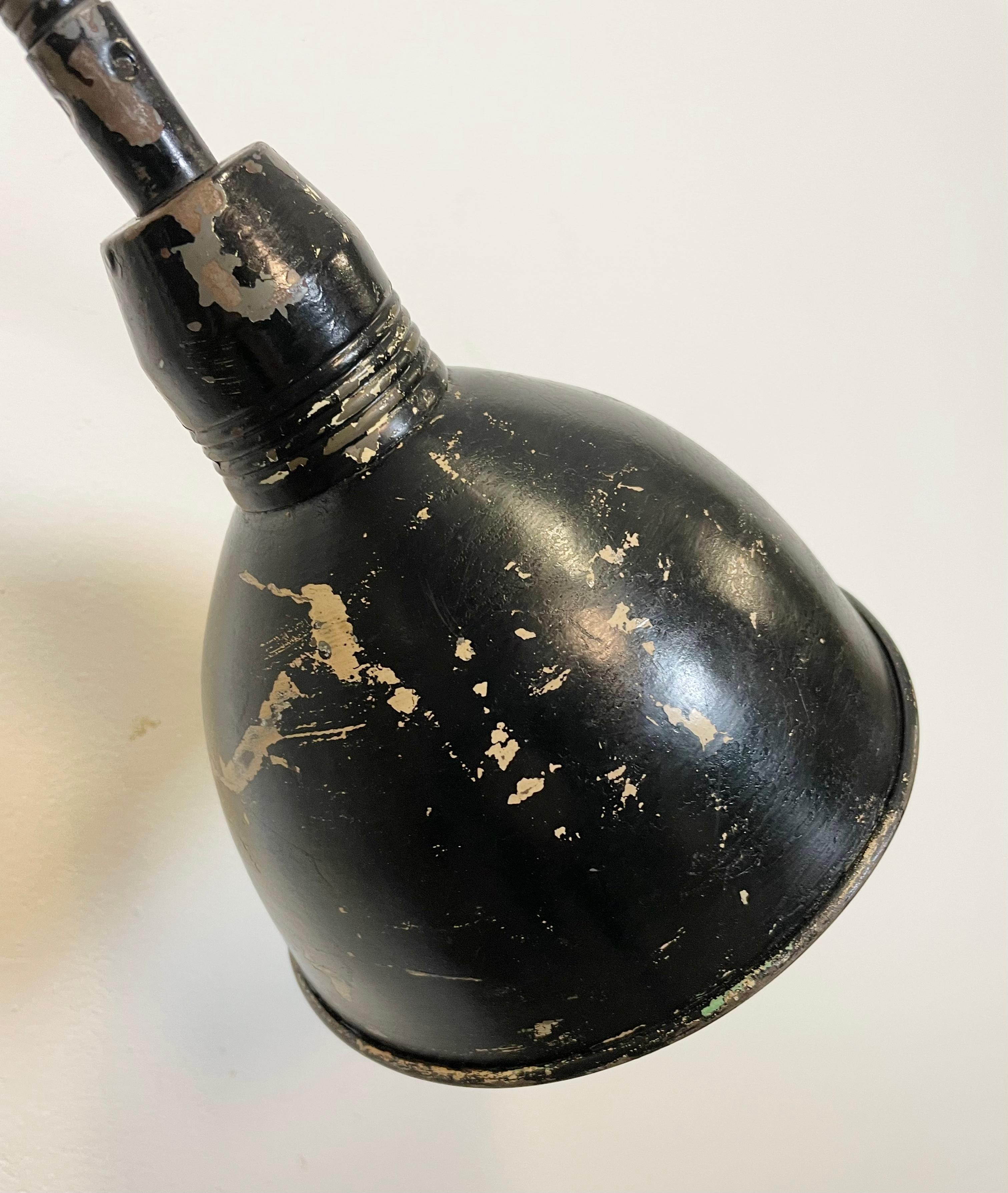 Black Industrial Scissor Wall Lamp from Elektroinstala, 1960s 5