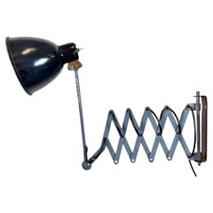 Black Industrial Soviet Scissor Wall Lamp, 1960s