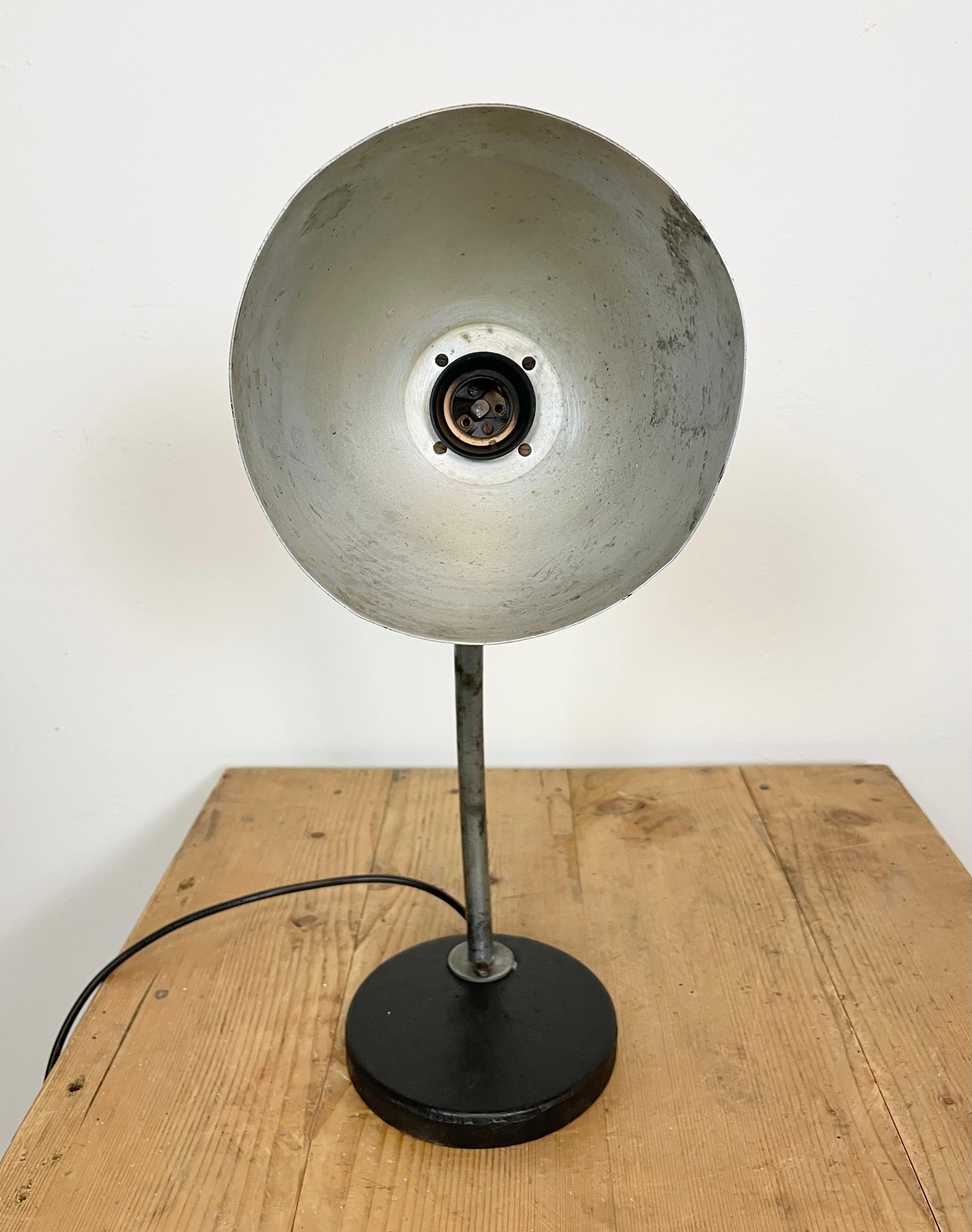 Black Industrial Table Lamp, 1950s For Sale 2