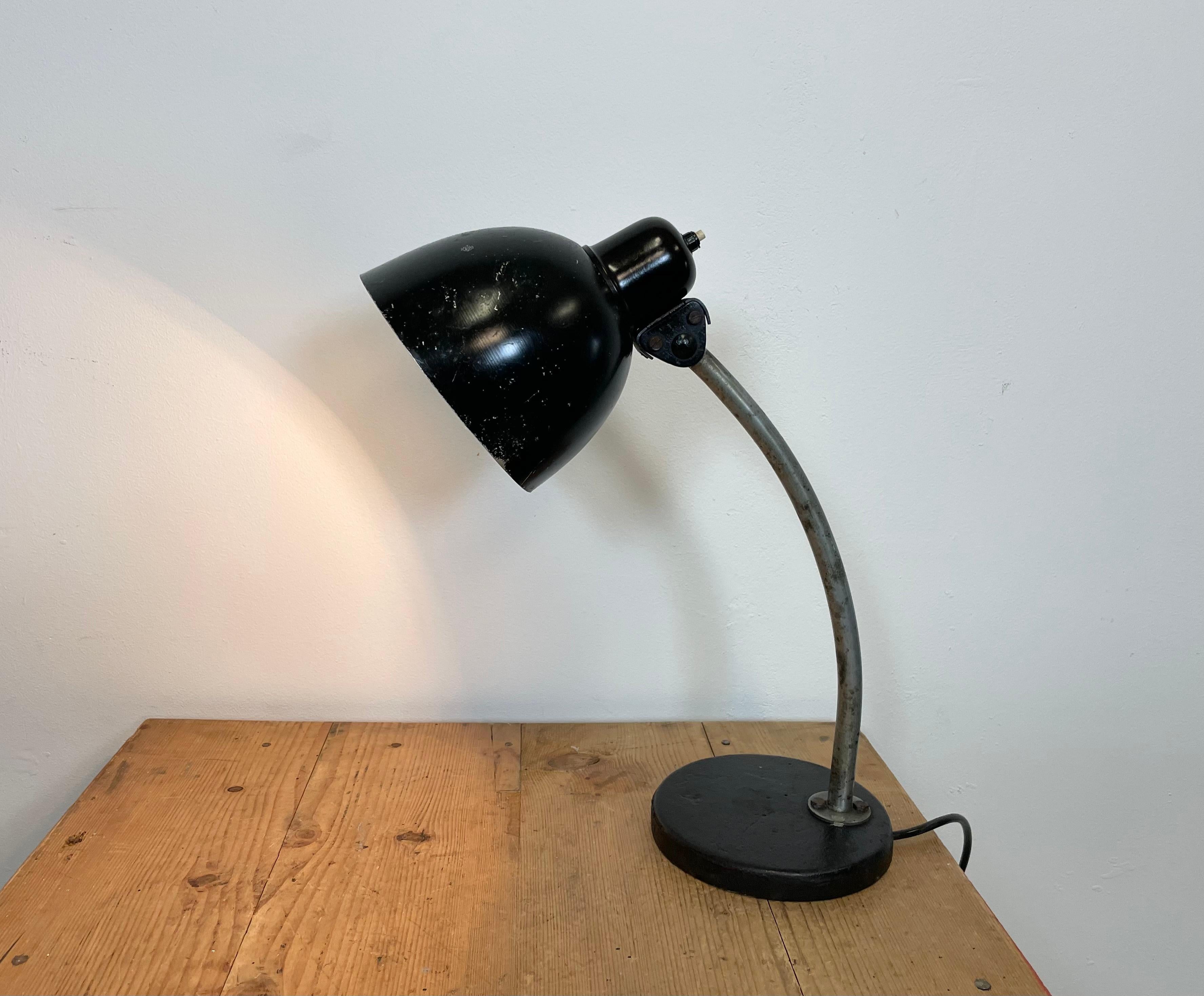 Black Industrial Table Lamp, 1950s For Sale 7