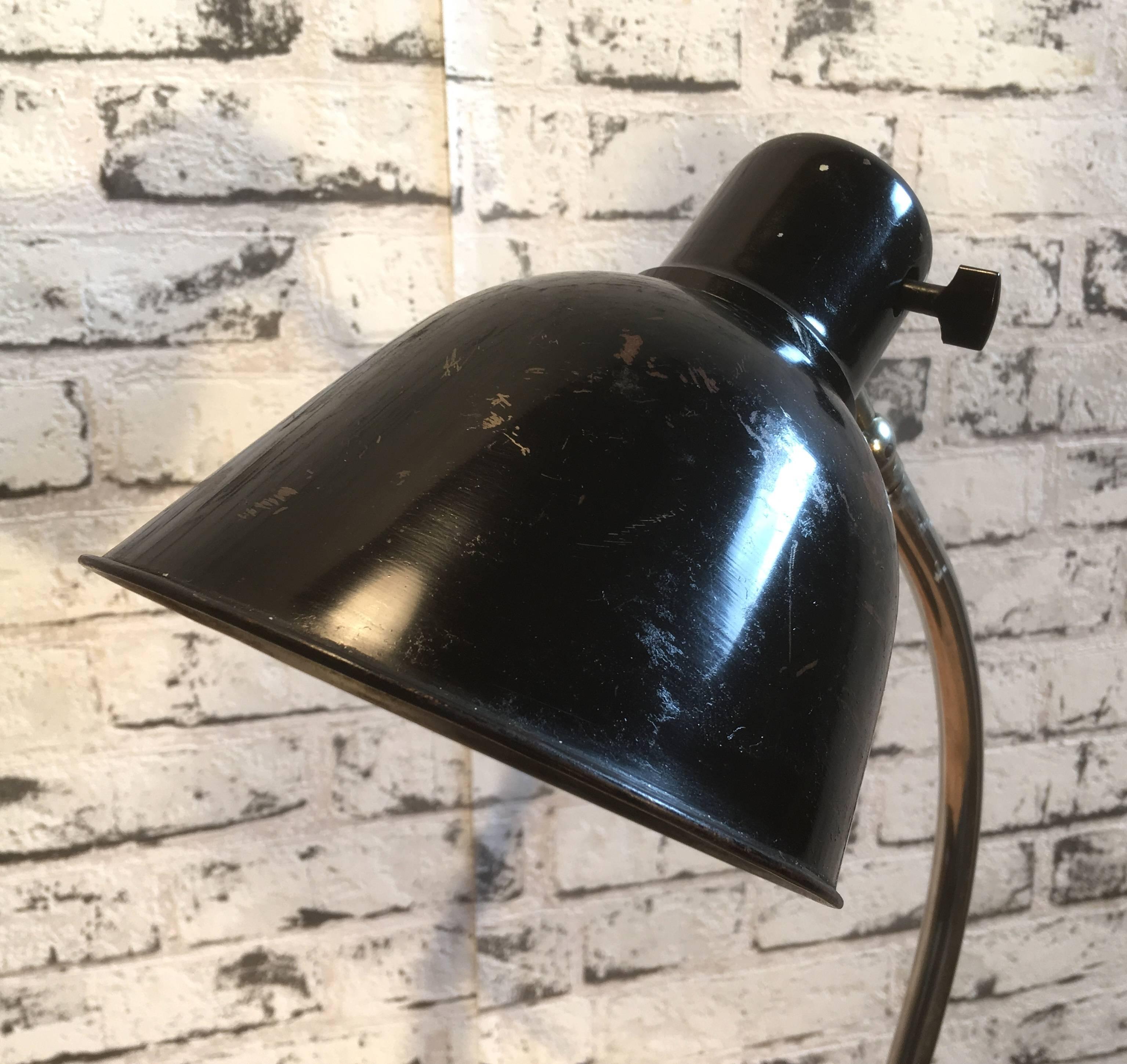 Czech Black Industrial Table Lamp