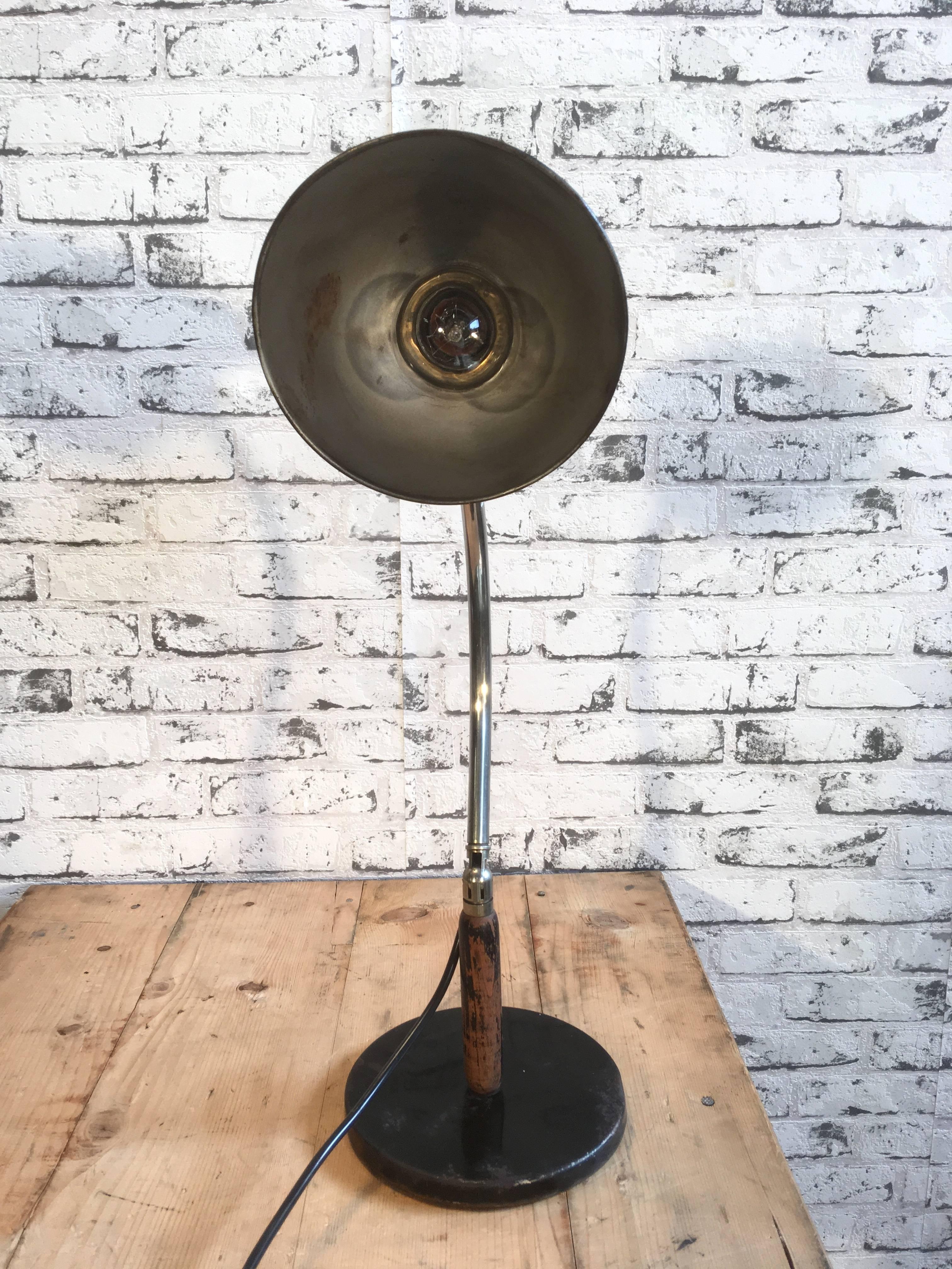 20th Century Black Industrial Table Lamp