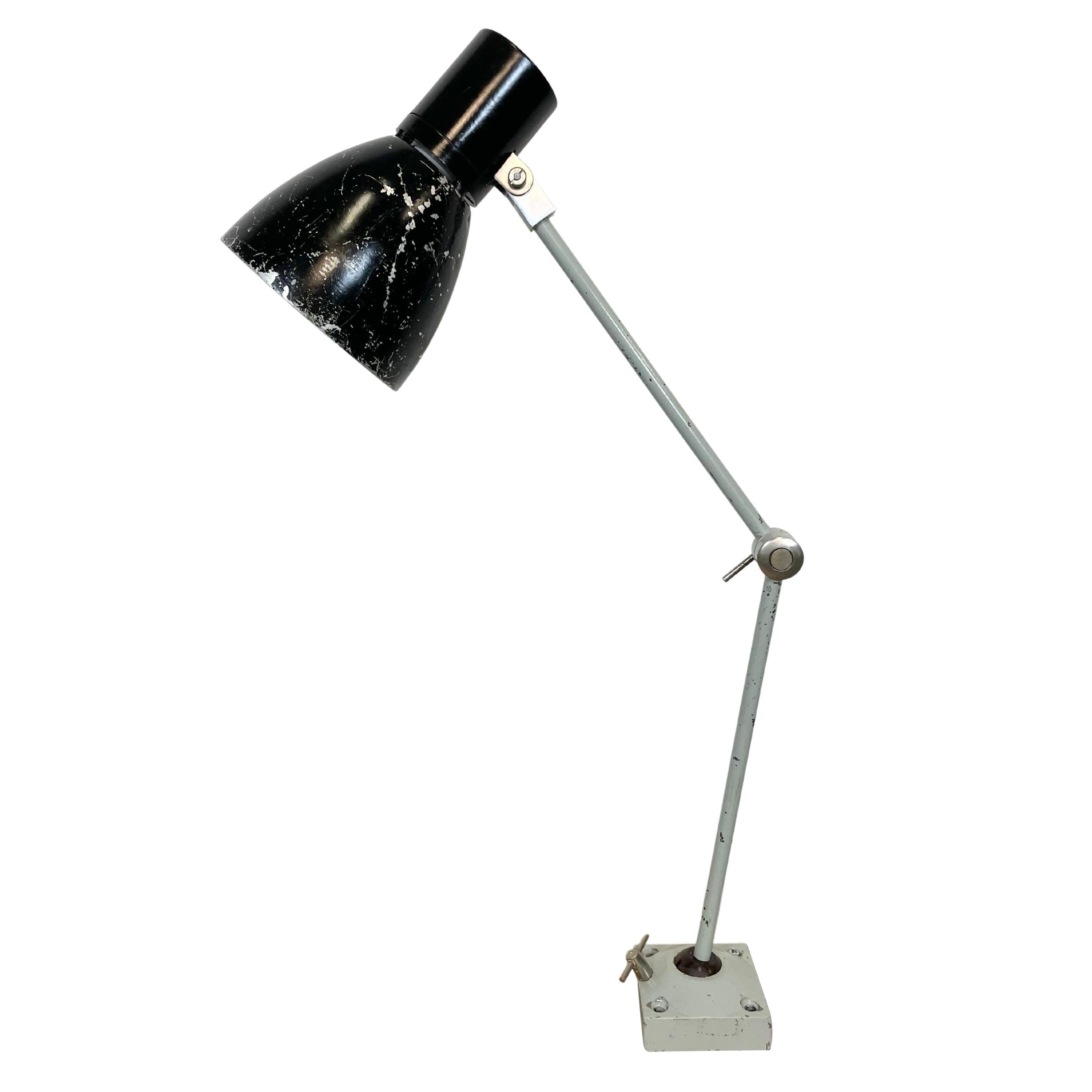 Black Industrial Table Lamp from Elektrosvit, 1970s